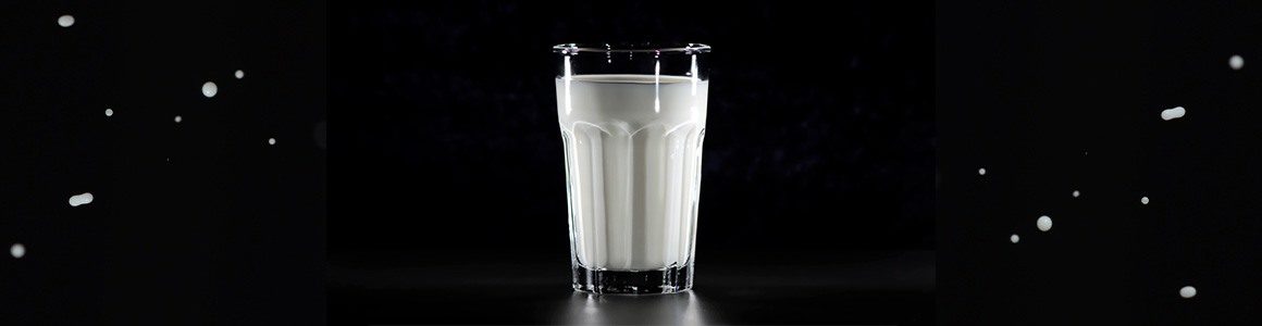 A glass of milk.